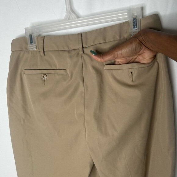 Lands’ End Outfitters Women’s Khaki Tan Beige Solid Straight Leg Stretch Size 8 - Picture 14 of 17
